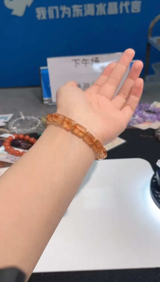 【闪购商品】黄晶手链未镶嵌52号黄塔桶珠款