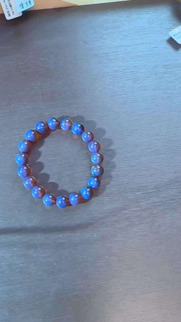 未镶嵌琥珀手链紫罗兰手串10mm