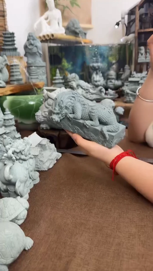 石材青砂石流水镇水兽新款送水泵