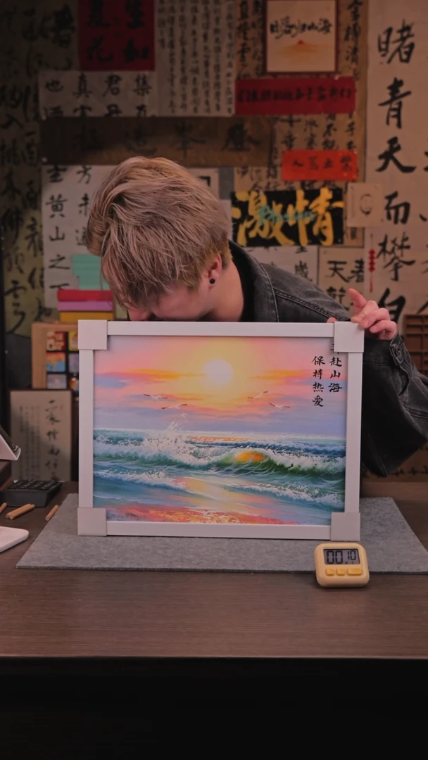 【闪购商品】书法413 保持热爱 油画手绘