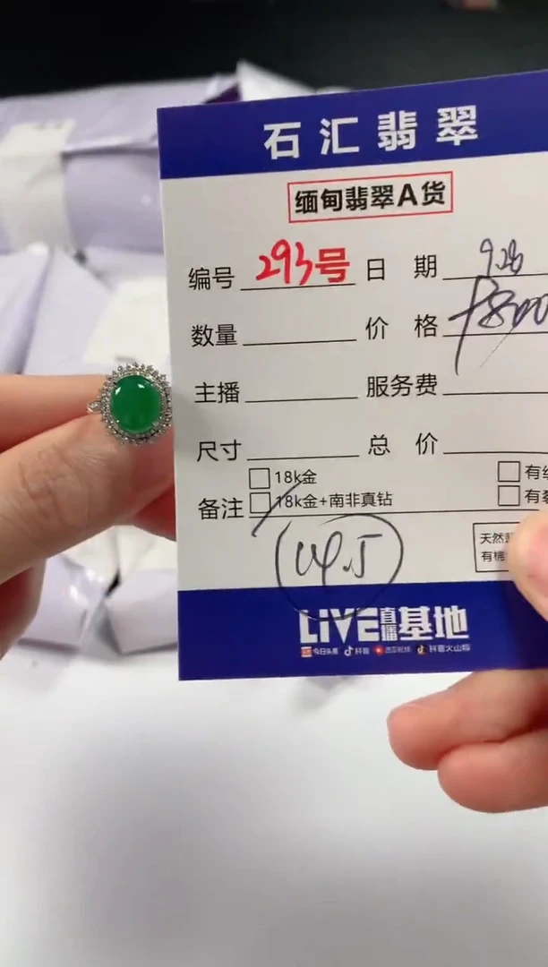 颈饰18K金镶嵌翡翠1