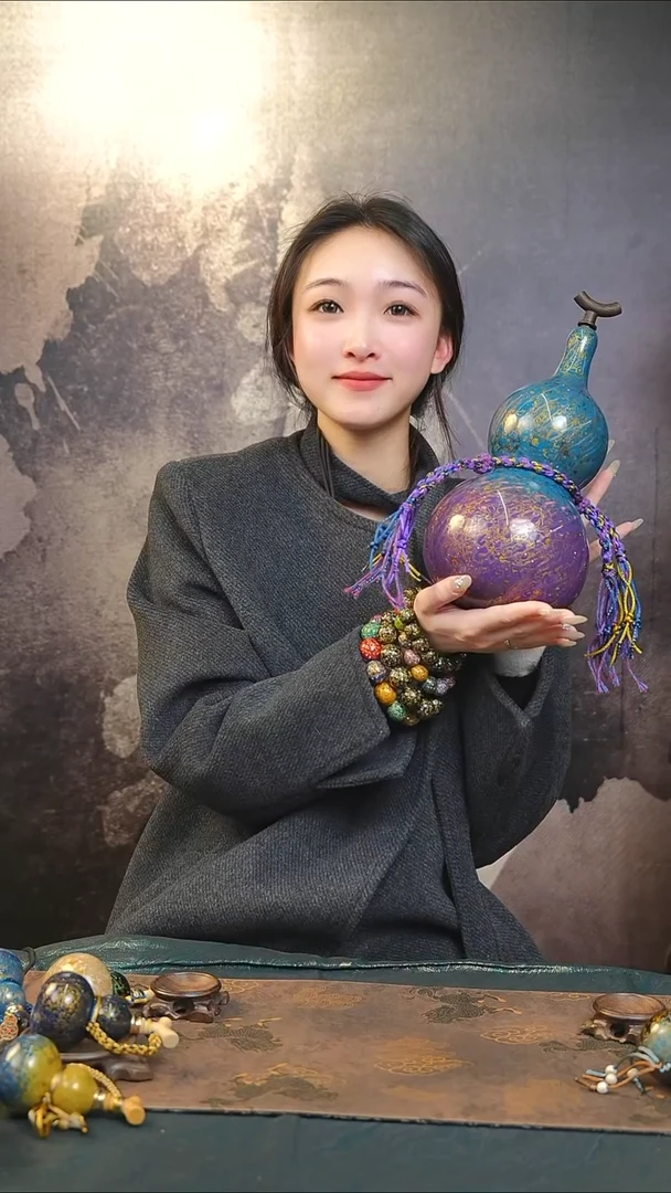 【闪购商品】XH155漆艺酒葫芦不包手串及旋转底座