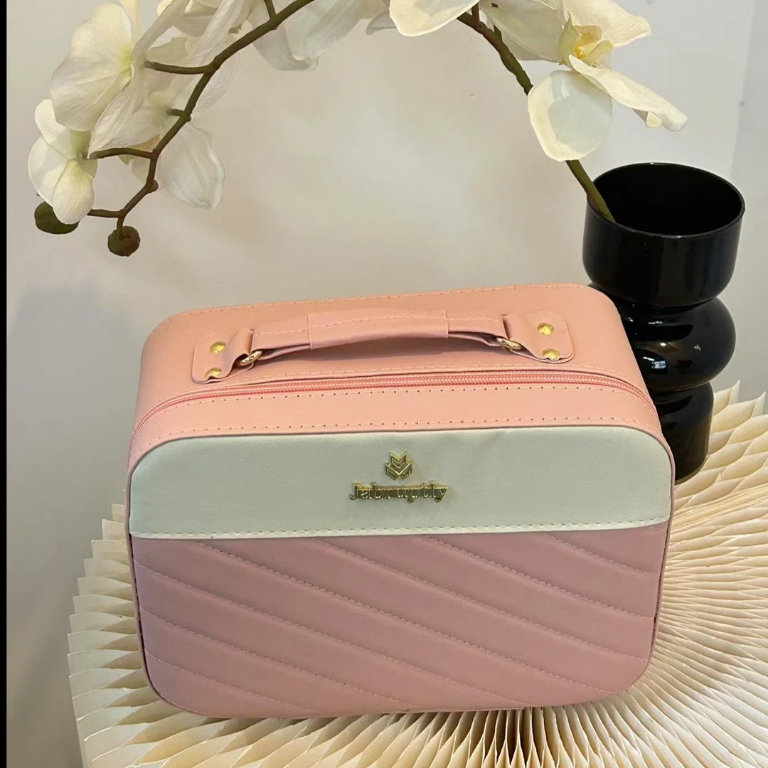 化妆包高颜值喜庆伴手礼手提箱 大容量化妆品收纳旅行箱随机发 AL