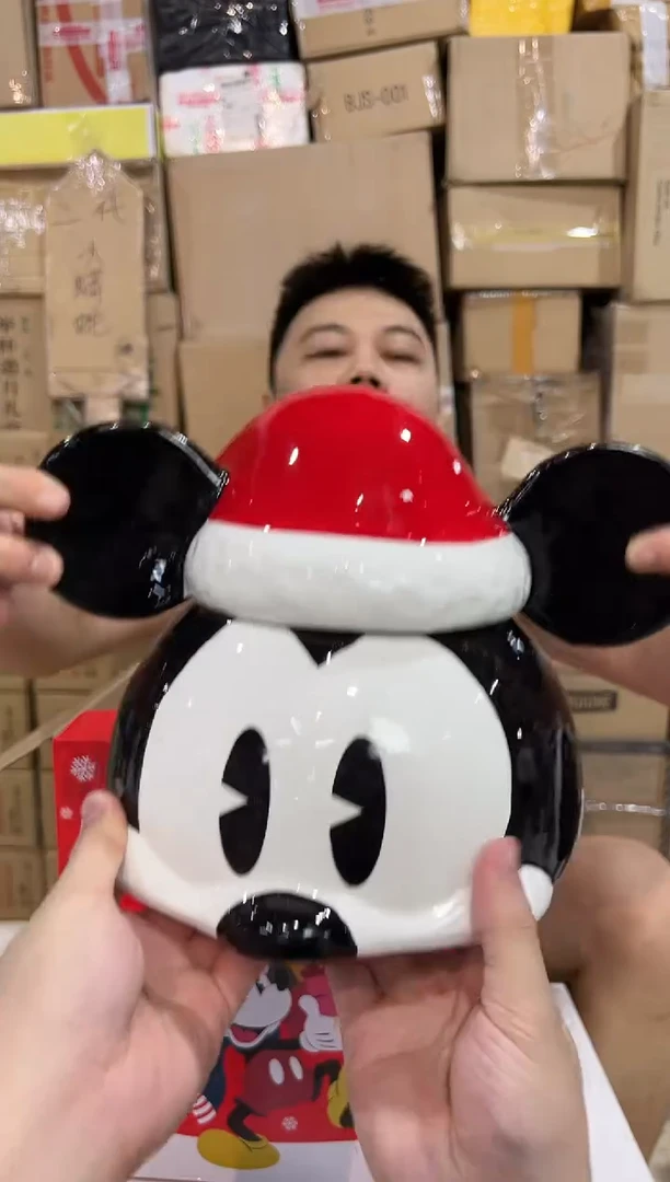 瓷片新款大号原盒米奇头罐