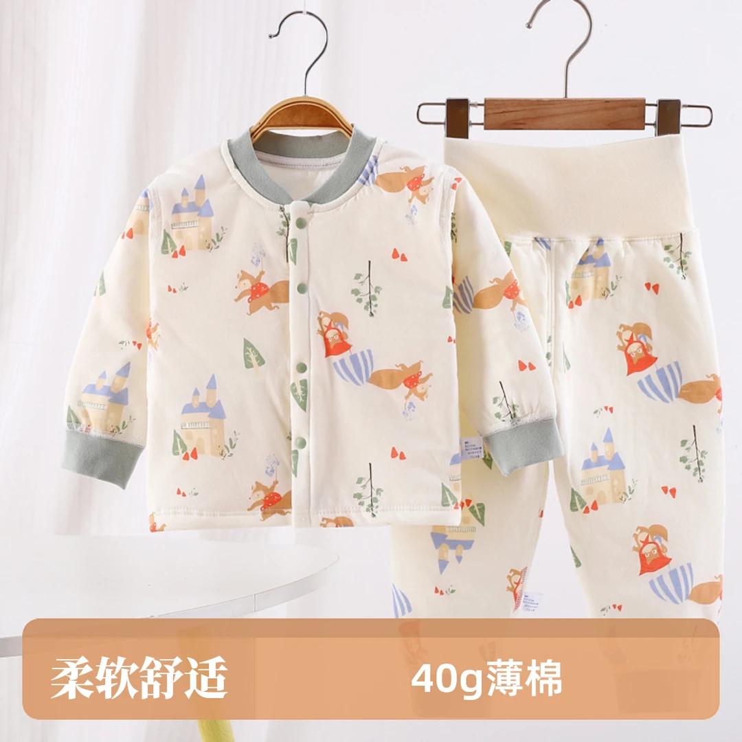 新疆包邮40克薄棉保暖秋衣秋裤两件套高腰护肚柔软舒适