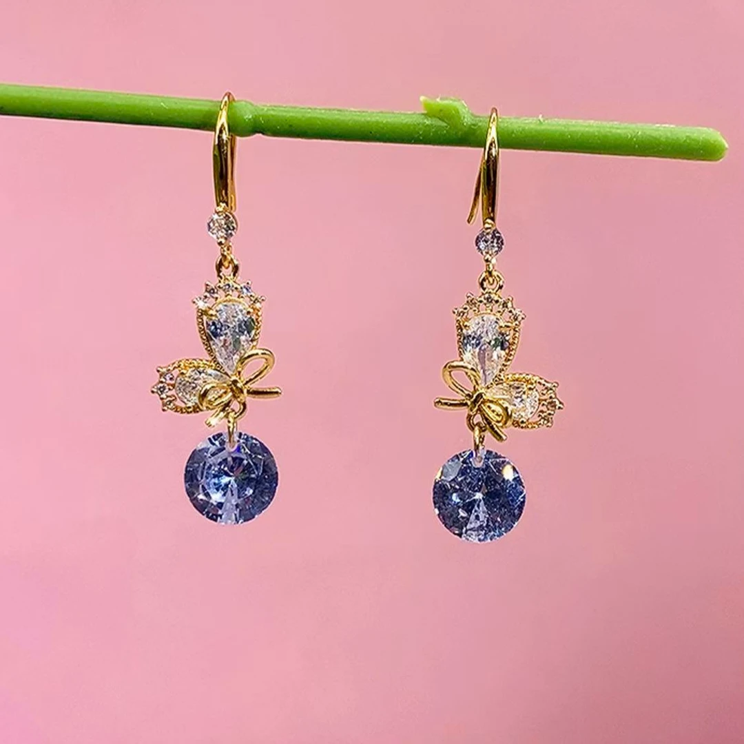 铜合金耳饰 （229号）925银气质女神蝴蝶吊坠时尚百搭设计