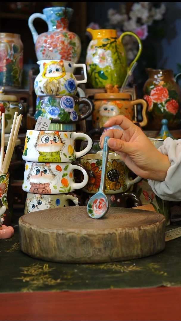 陶瓷42景德镇手工手绘釉下彩