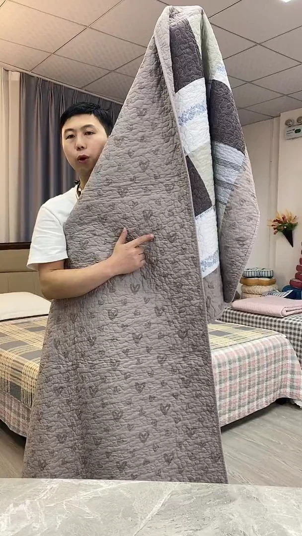 棉90cm*200cm 复古真拼（咖）