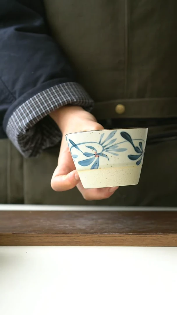 【闪购商品】陶瓷常春藤猪口杯220ml@4-2@