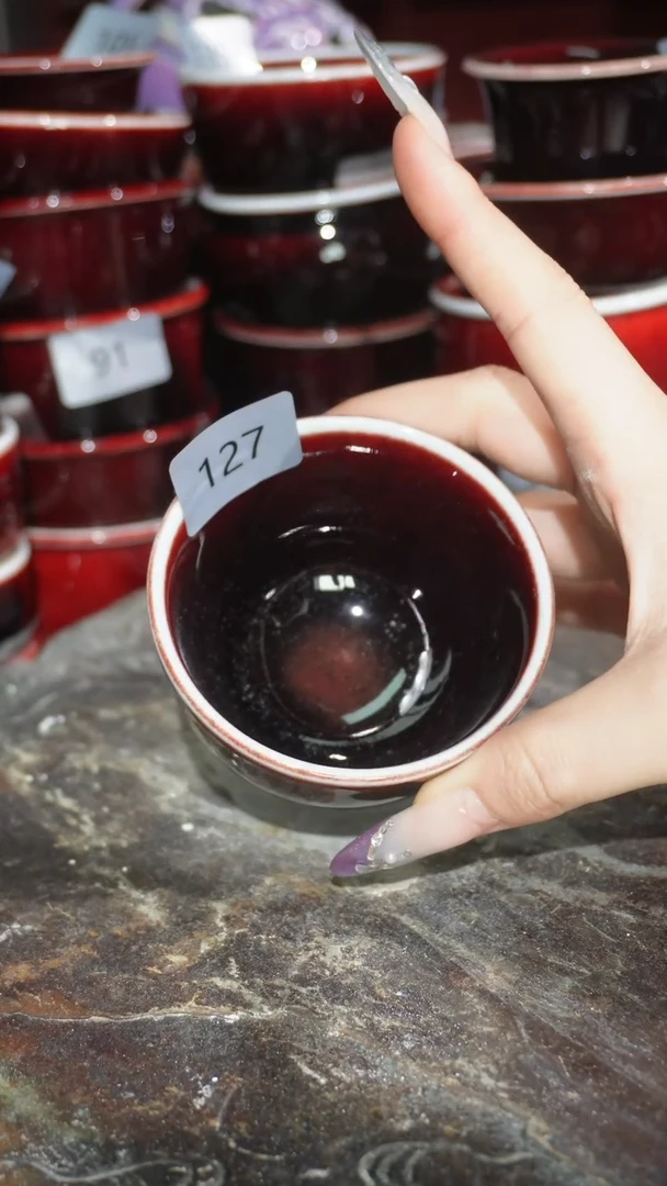 摆件陶精品窑变钧瓷茶器