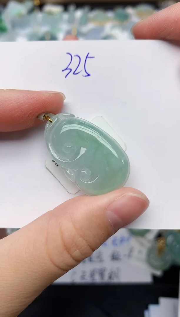 翡翠18K金镶嵌颈饰天然缅甸A货翡翠百元以上9元证书费自理
