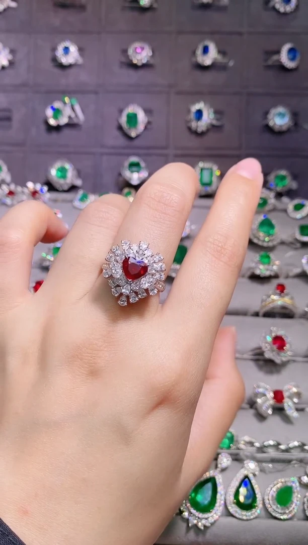 【闪购商品】红宝石戒指铂Pt950镶嵌1