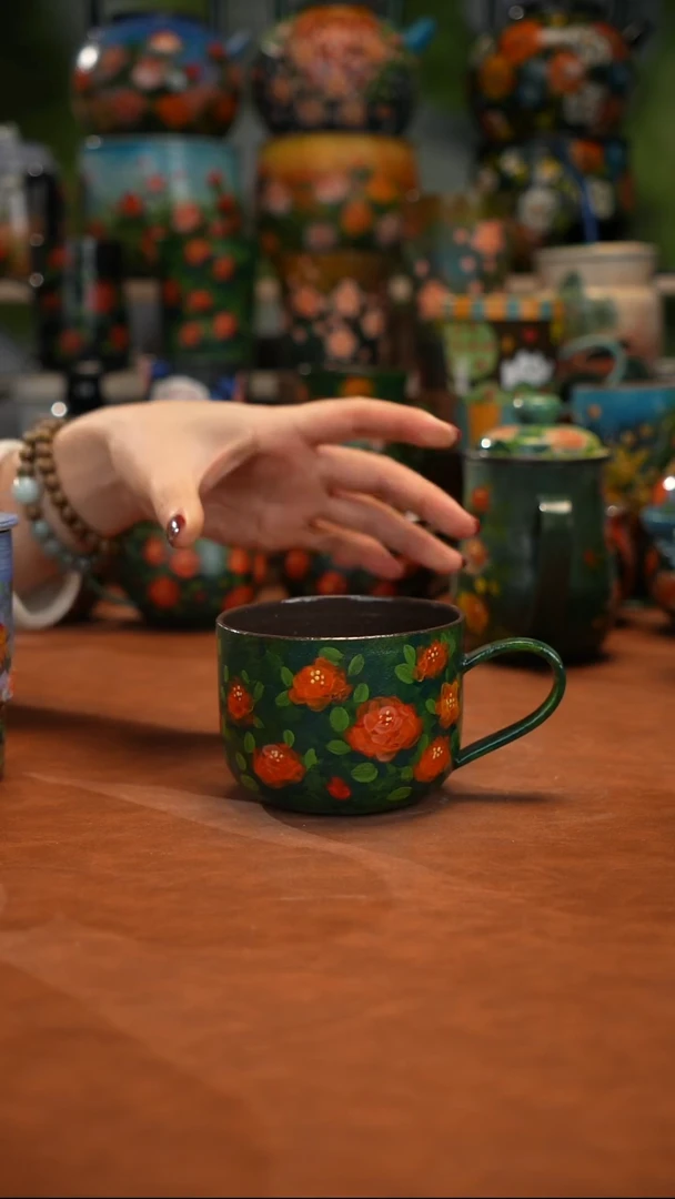 陶瓷油画手绘釉下彩