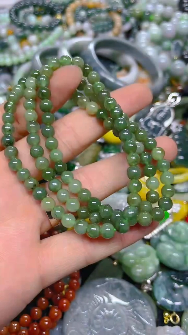 颈饰未镶嵌翡翠4mm/ P /翡翠A货，一件也是批发价
