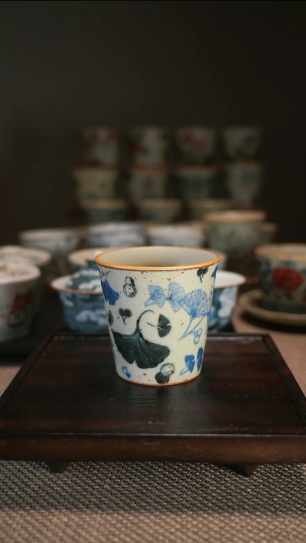 陶瓷青花银杏260ml