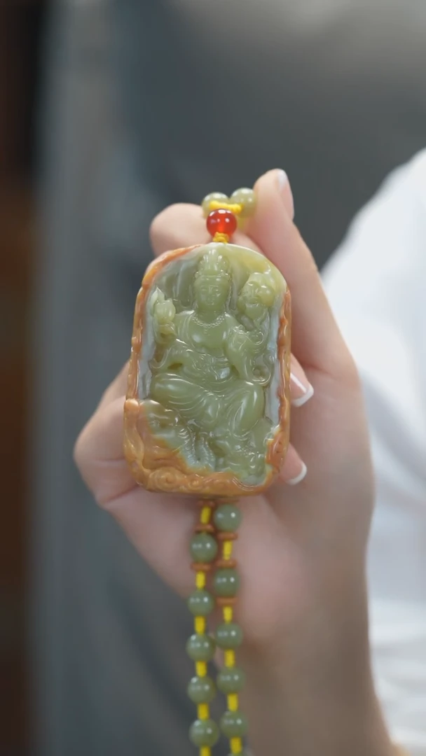 颈饰未镶嵌和田玉普贤