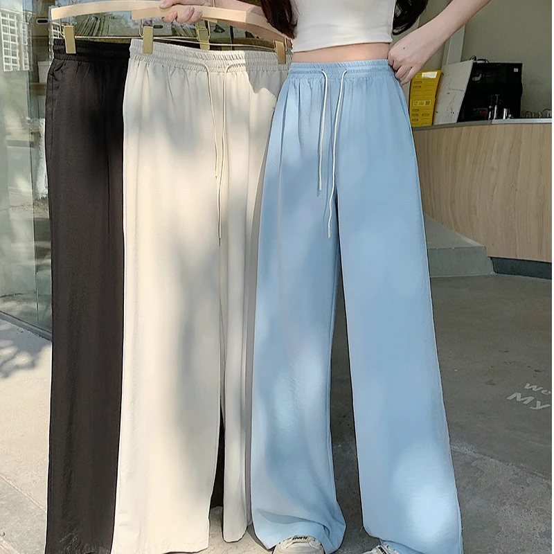 2025春装新款胖mm大码女百搭遮胯显瘦a字休闲裤阔腿裤21413