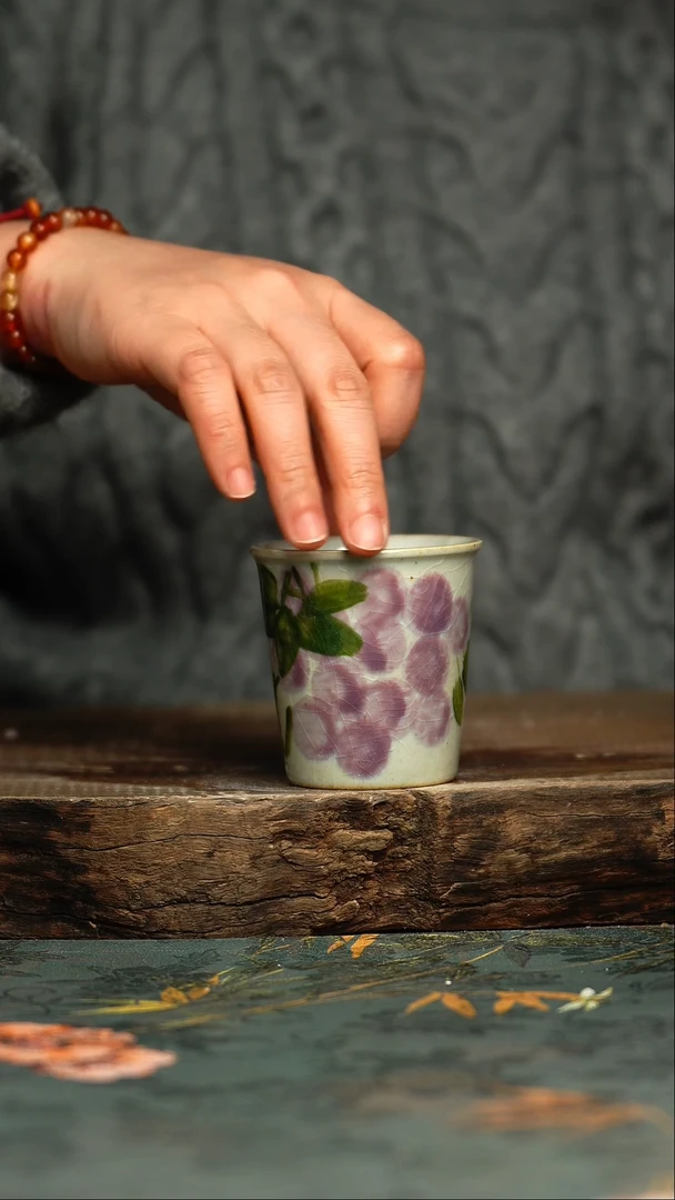 【闪购商品】杯釉下彩手工手绘同款陶器