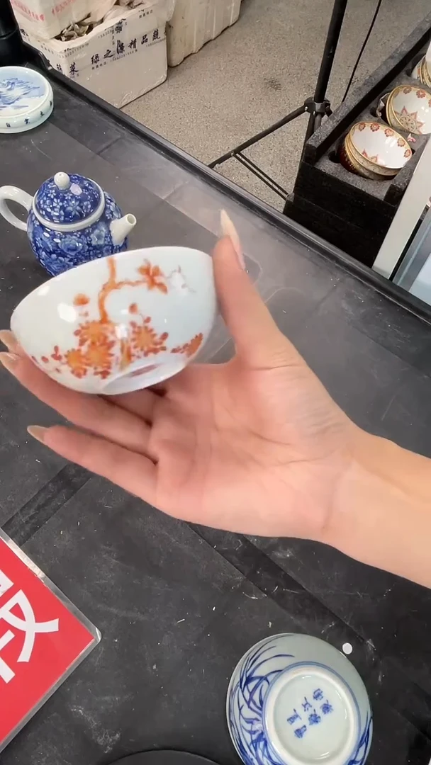 盖碗景德镇手工手绘陶瓷