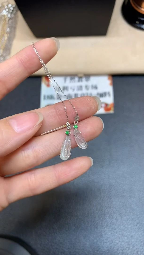 【闪购商品】翡翠耳饰18K金镶嵌【无鉴赏期多样性发其一
