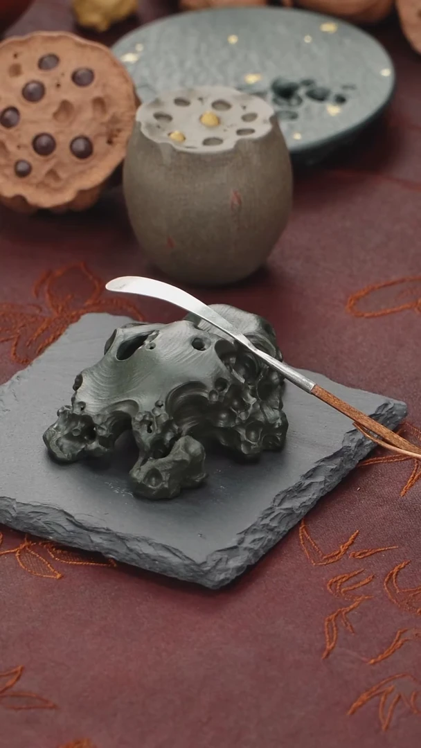 太湖石香插摆件一套