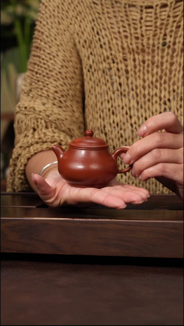 茶壶紫砂朱泥小潘壶100cc左右