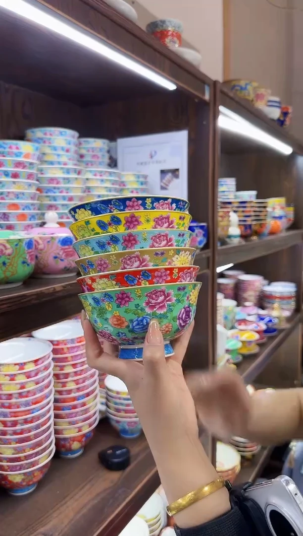 珐琅  5英寸饭碗10个景德镇餐具