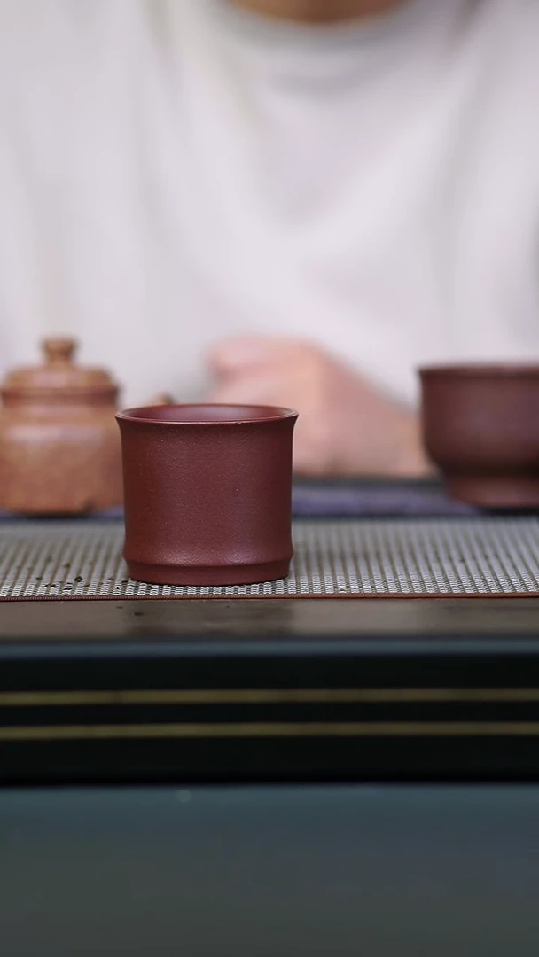 茶壶紫砂底槽清竹节杯150cc