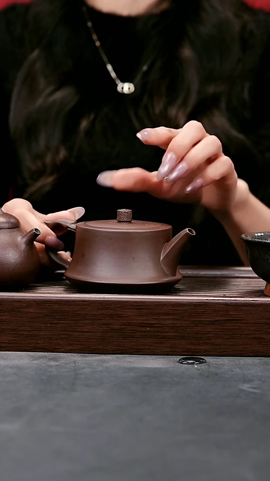 【闪购商品】紫砂茶壶老紫泥柱础