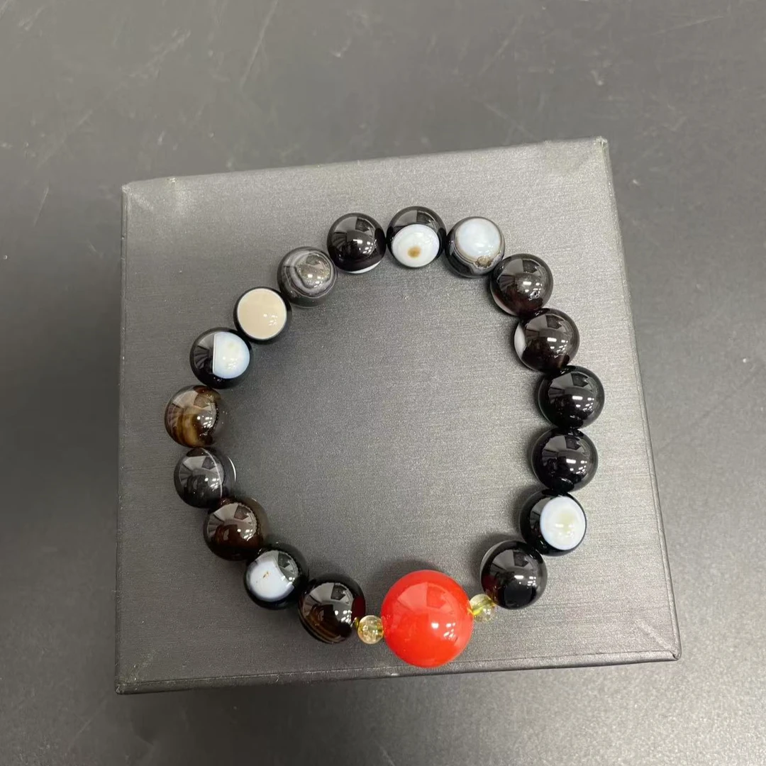 【小杰推荐】黑胆万道轮圆珠手链 （多样性发其一）10003