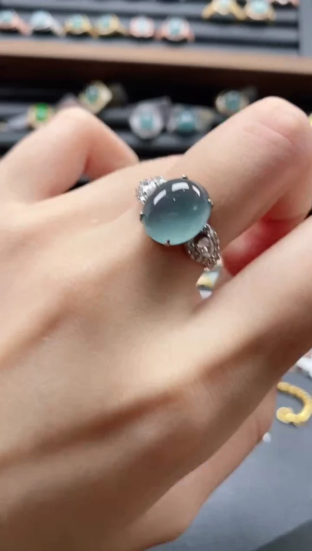 【闪购商品】翡翠戒指银S925镶嵌51151