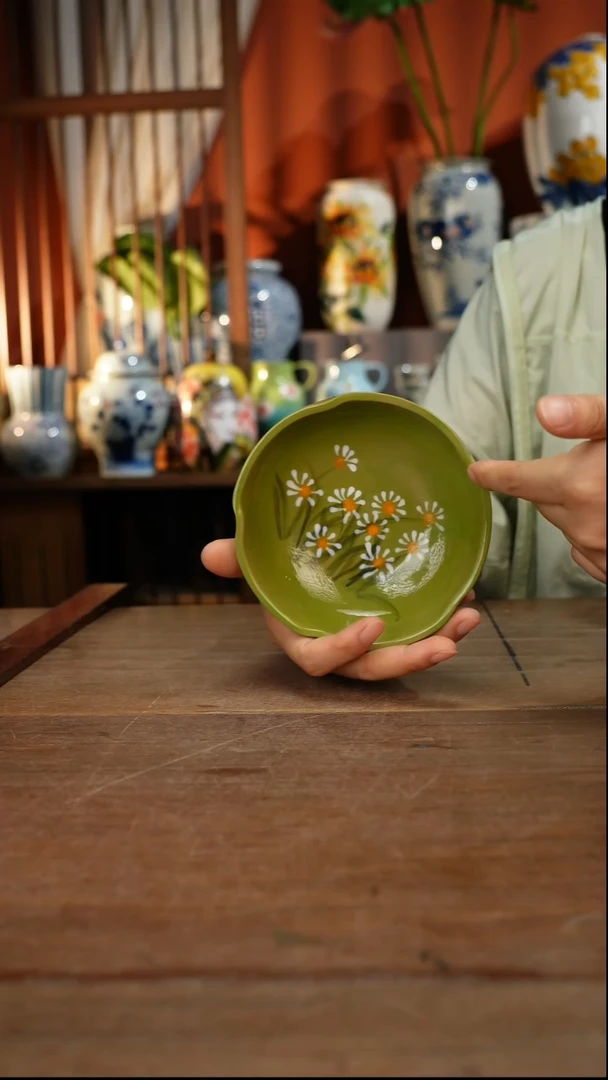 盘【简家甄选】景德镇设计师釉下手绘陶瓷餐具