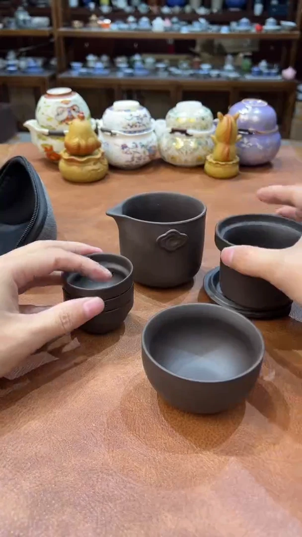 真的很便宜会开片的旅行茶具