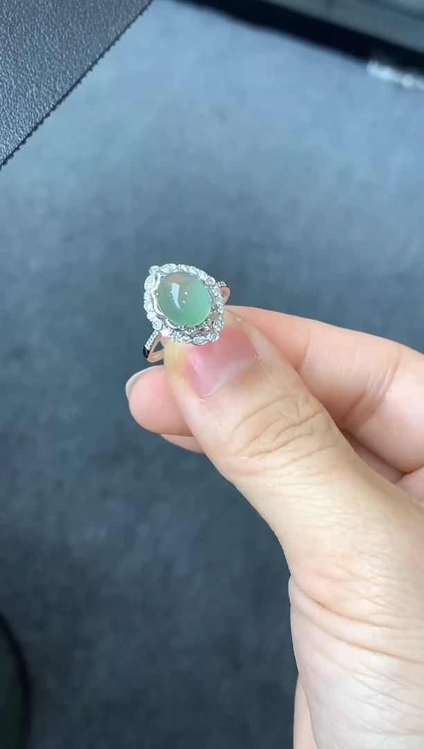 18K金镶嵌戒指翡翠545-中国好珍宝