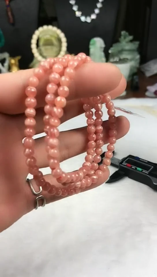 合金菱锰矿（红纹石）手绳手串