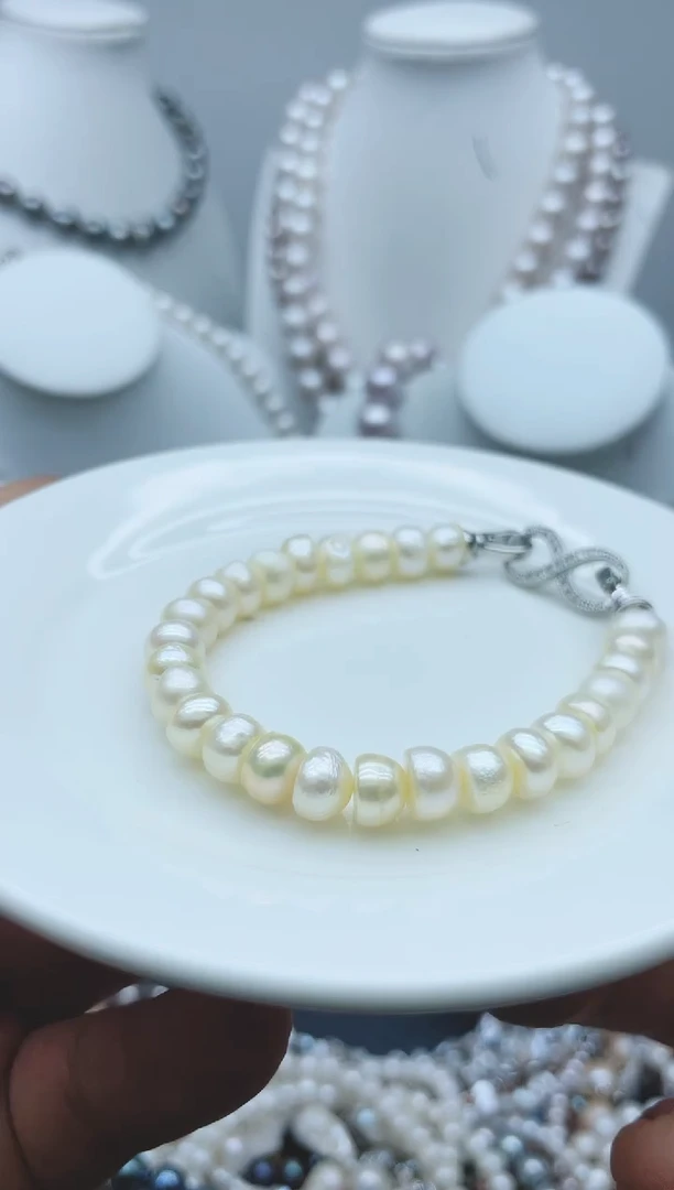 【闪购商品】淡水珍珠颈饰钛钢1