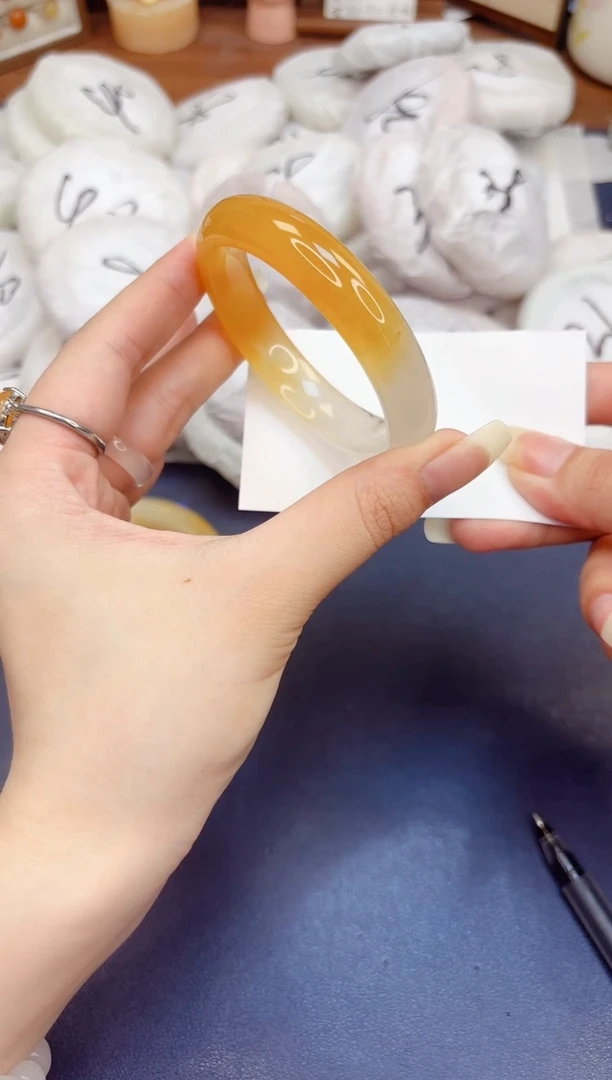 石英质玉手镯未镶嵌432-财气镯-圈口55