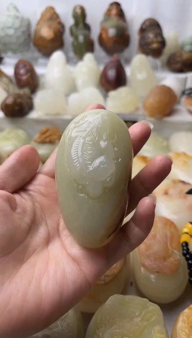 石材方解石棉纹正常不退换貔貅微瑕