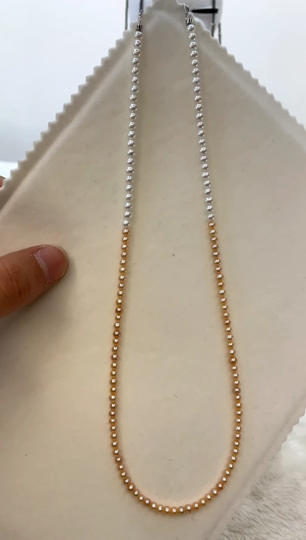 颈饰银S925镶嵌淡水珍珠