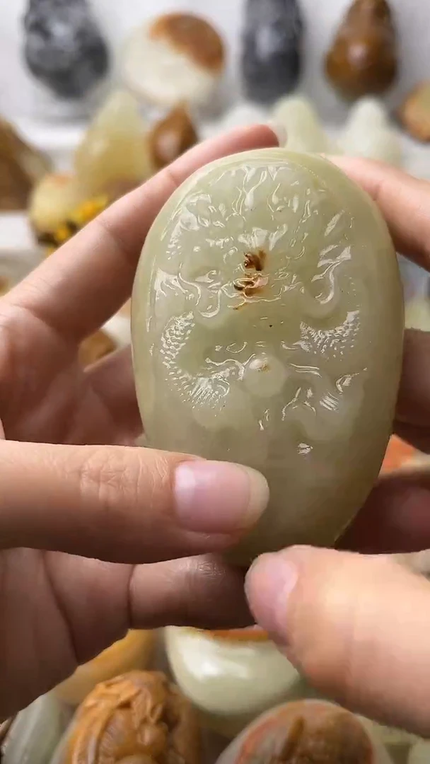 石材古青石棉纹正常不退换龙护主微瑕