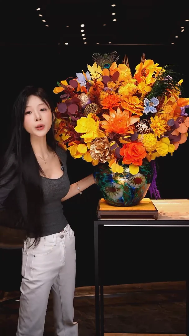 琉璃瓶手工花器花束空运包邮送货上门-以图片为准