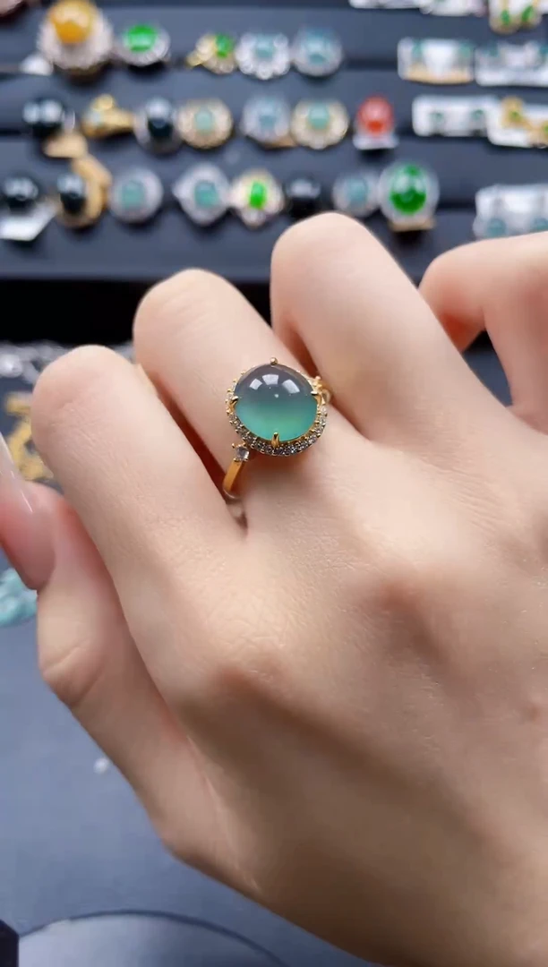 【闪购商品】翡翠戒指银S925镶嵌4576547