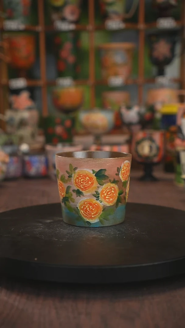 紫砂油画手绘釉下彩