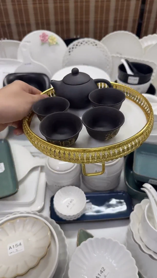 瓷【1壶4杯】紫砂茶具1套