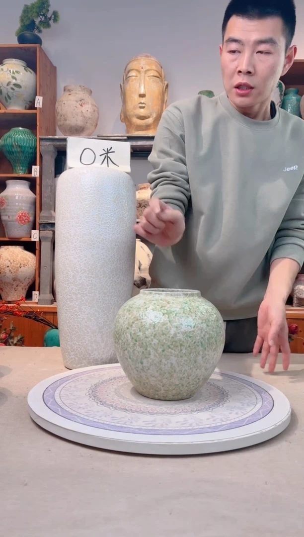 瓶陶瓷花瓶  微瑕 无花  春意盎然 小号