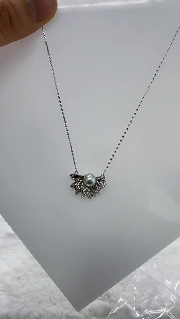 【闪购商品】海水珍珠DA银S925镶嵌珍珠 v781 8