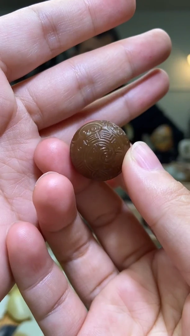 未镶嵌和田玉挂件新疆和糖玉且末料圆珠 卡22