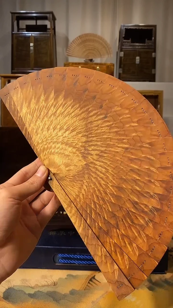 金丝楠帝王木苏扇12