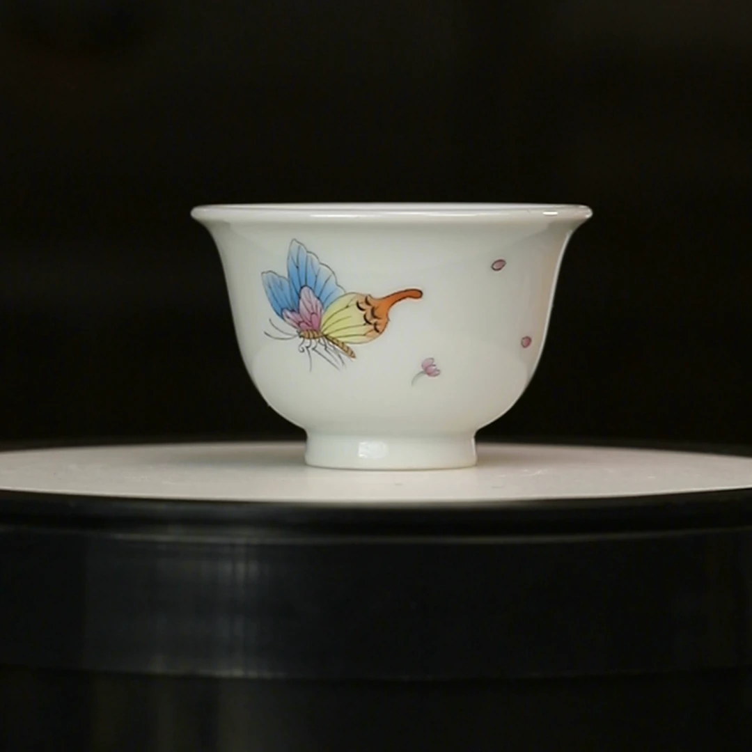 12.28a/M2C94/甫生雅集/群蝶飞舞小压手杯