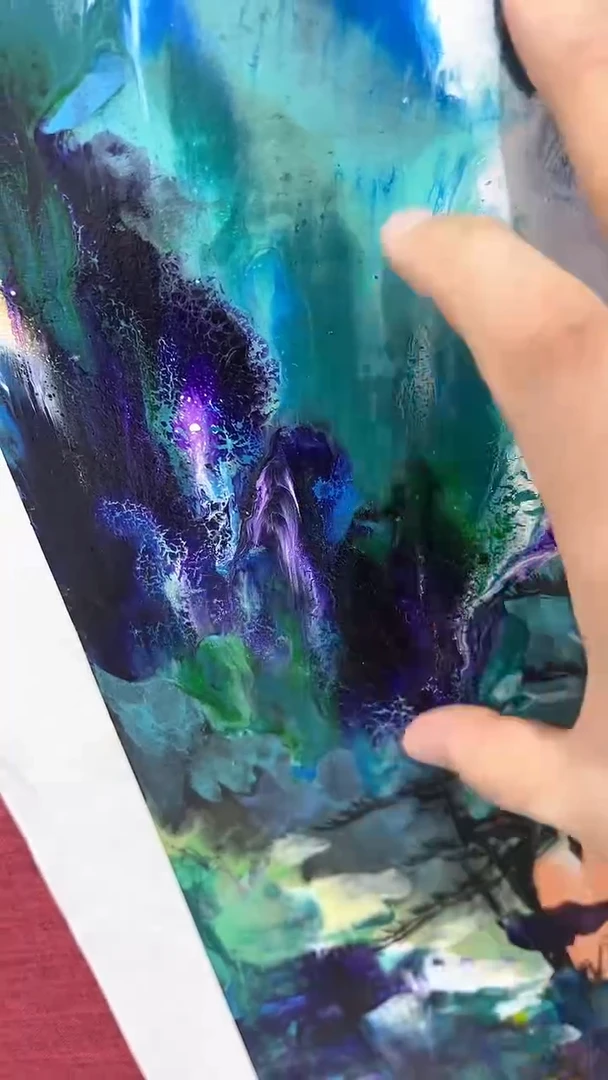 国画赵燮绘画1pc抽象山水+书法